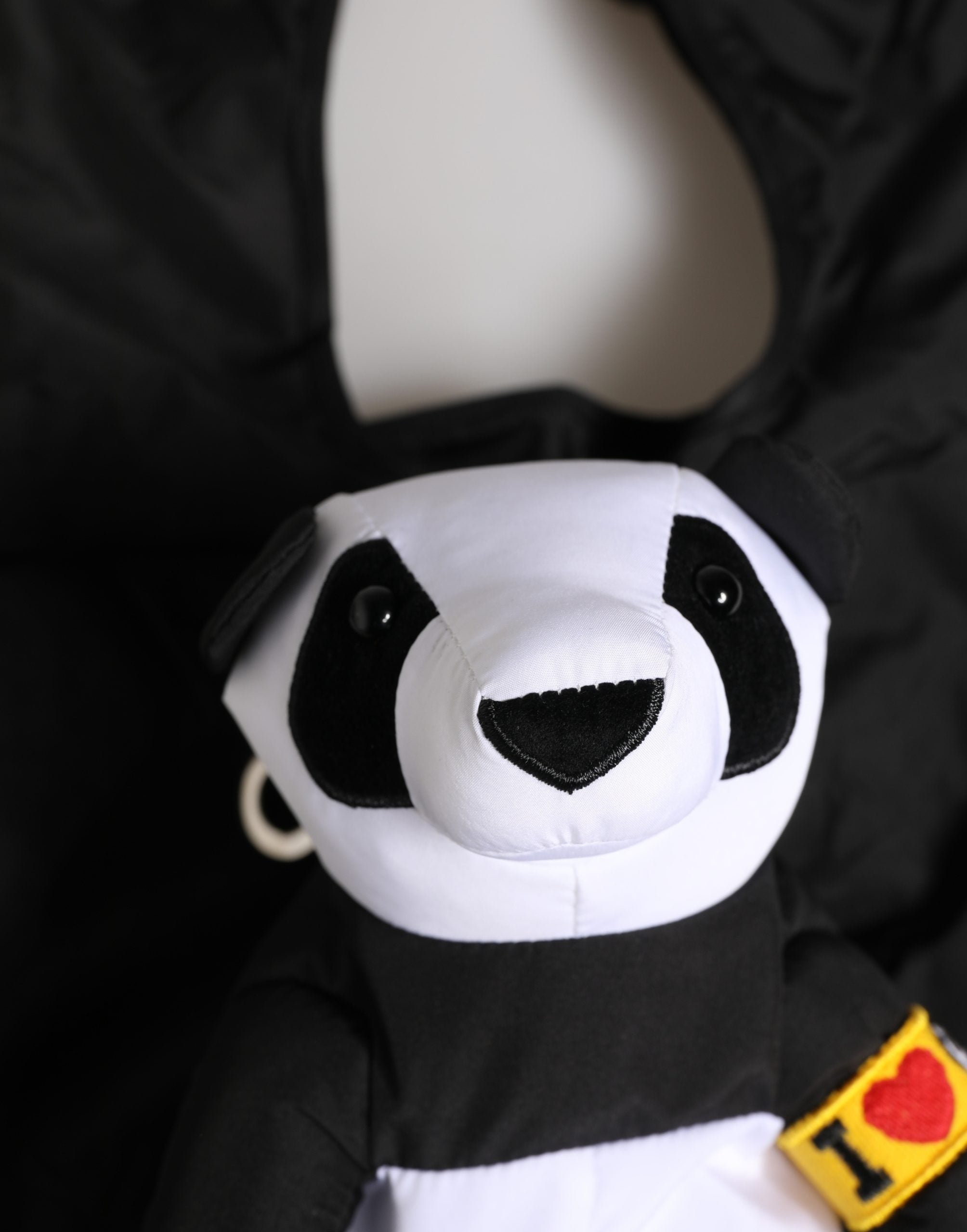 Dolce & Gabbana Men Black Polyester Panda Stuffed Ecobag Bag