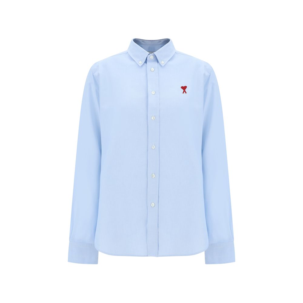 Ami Paris Blue Cotton Dress Shirt - Luxe Nova