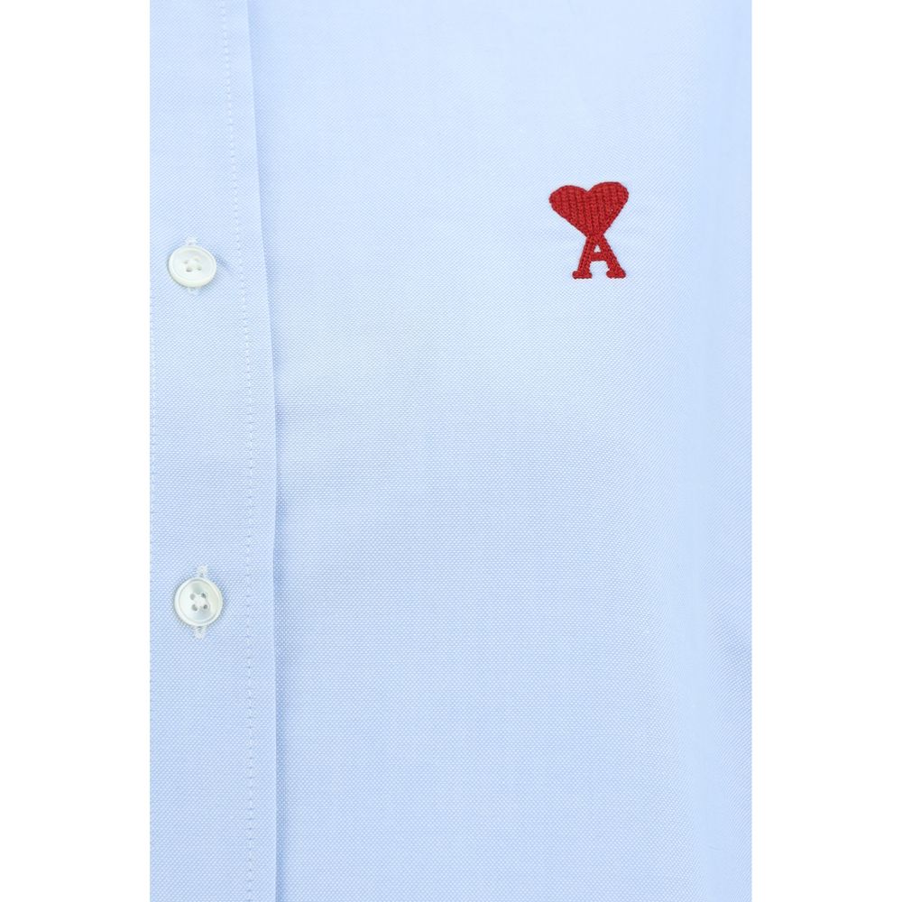 Ami Paris Blue Cotton Dress Shirt - Luxe Nova
