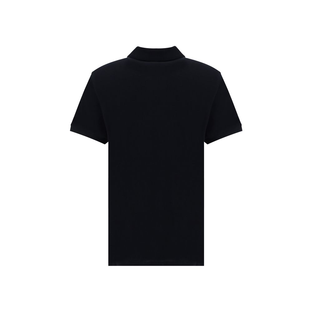 Ami Paris Black Cotton Polo Shirt - Luxe Nova
