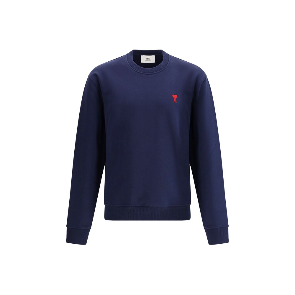 Ami Paris Blue Cotton Sweatshirt - Luxe Nova