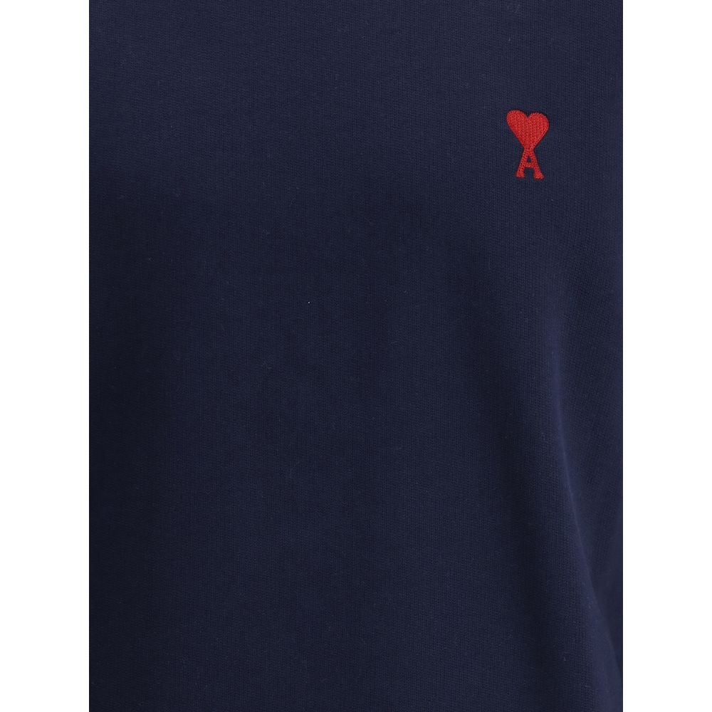Ami Paris Blue Cotton Sweatshirt - Luxe Nova