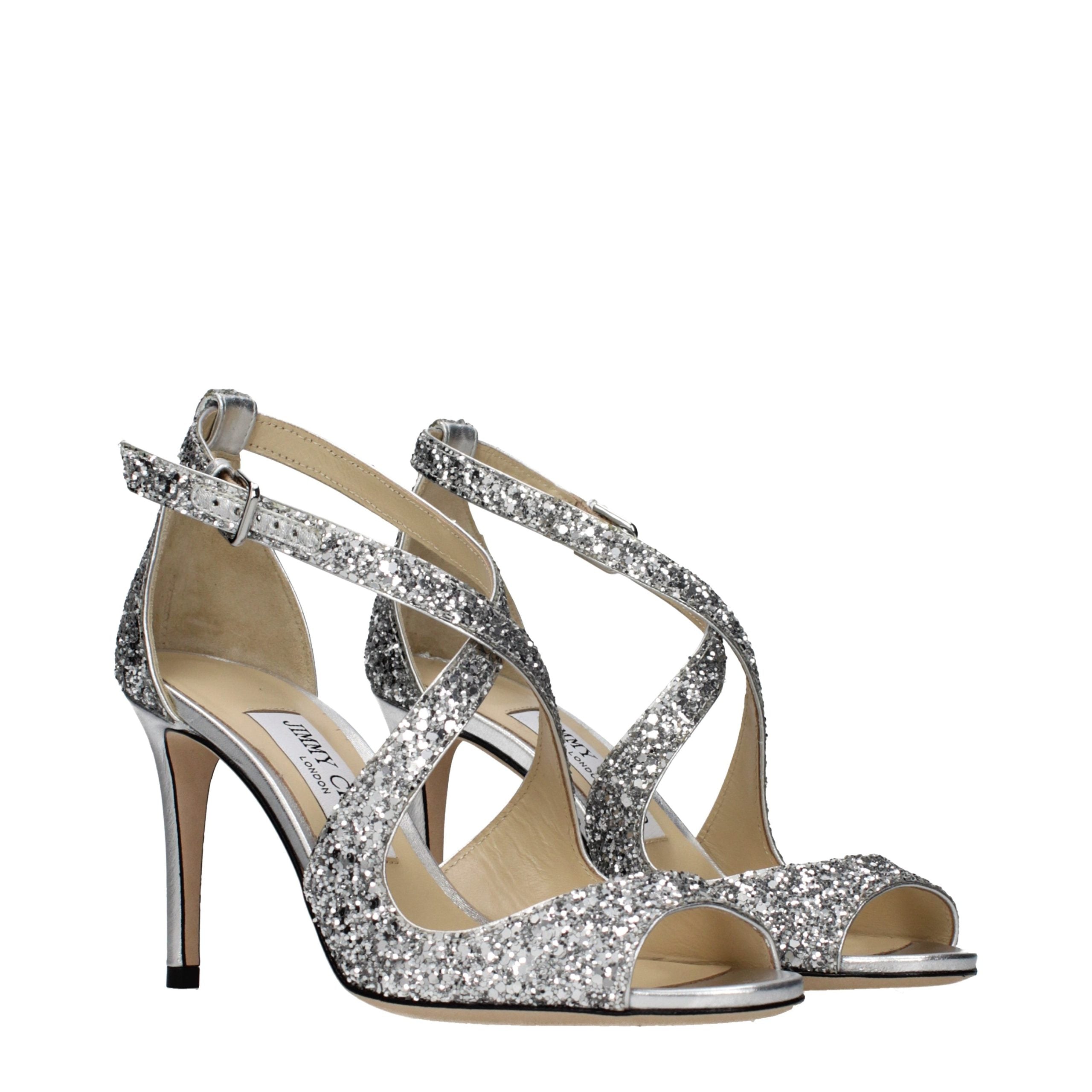 Jimmy Choo Gray Plastic Strap-On Sandals - Luxe Nova