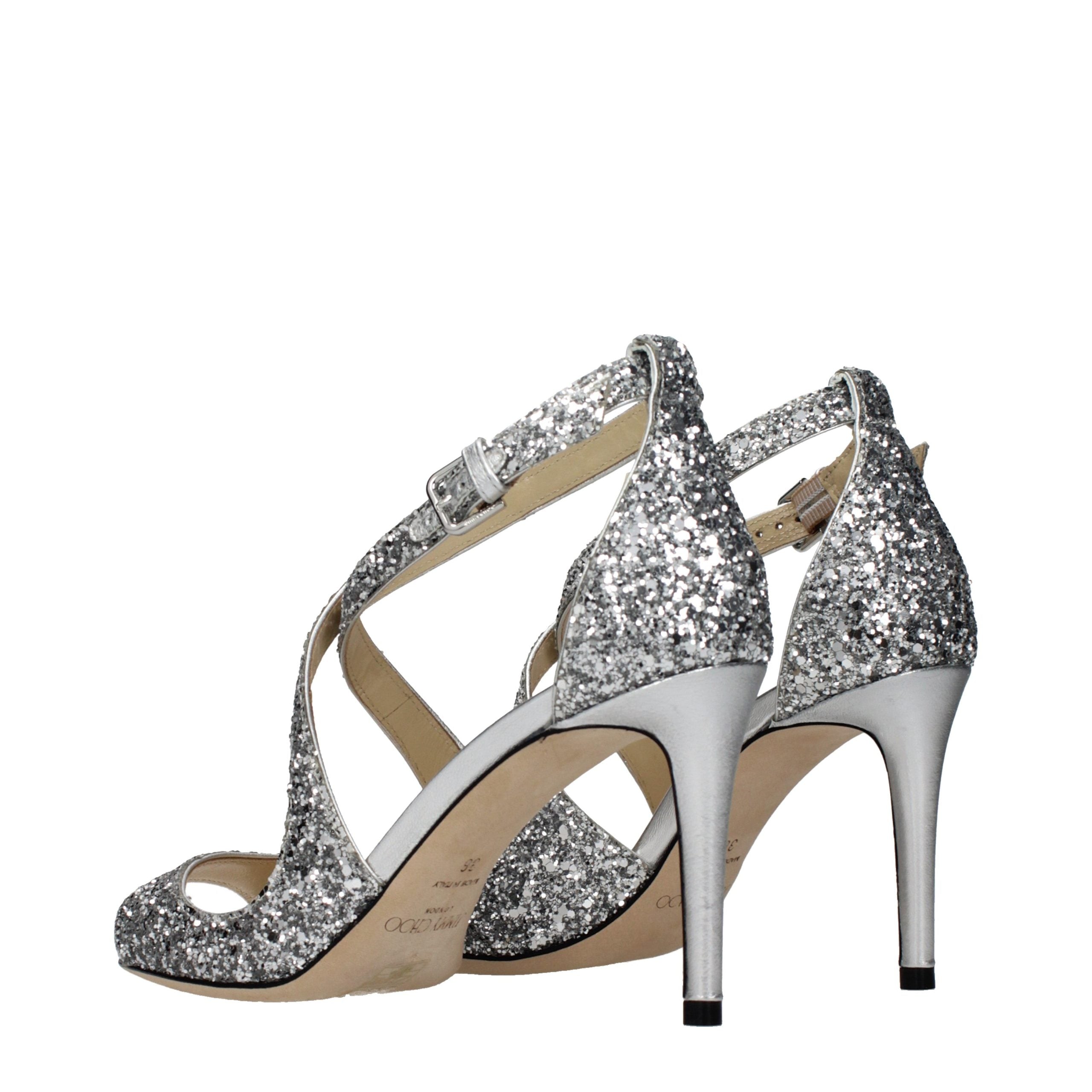 Jimmy Choo Gray Plastic Strap-On Sandals - Luxe Nova
