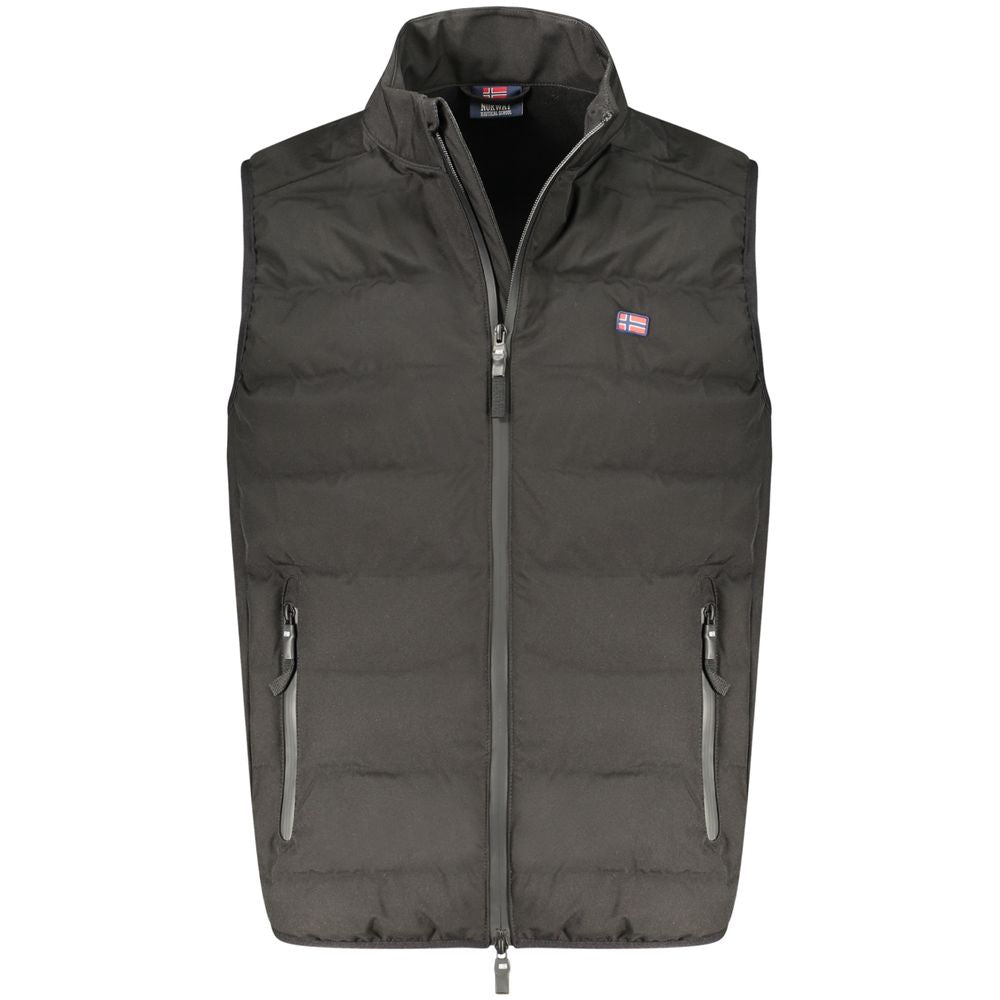 Norway 1963 Black Polyester Men's Vest - Luxe Nova
