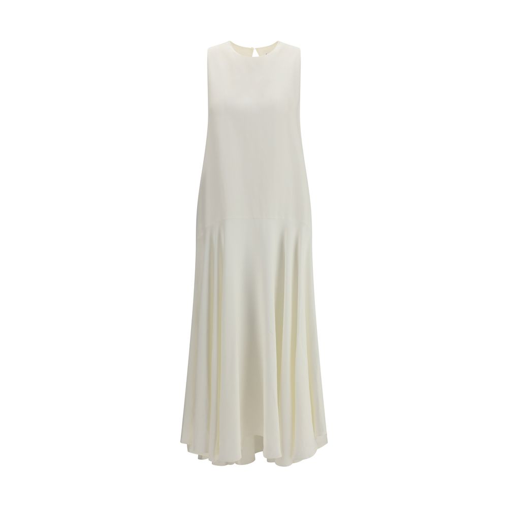 P.A.R.O.S.H. White Linen Casual Dress