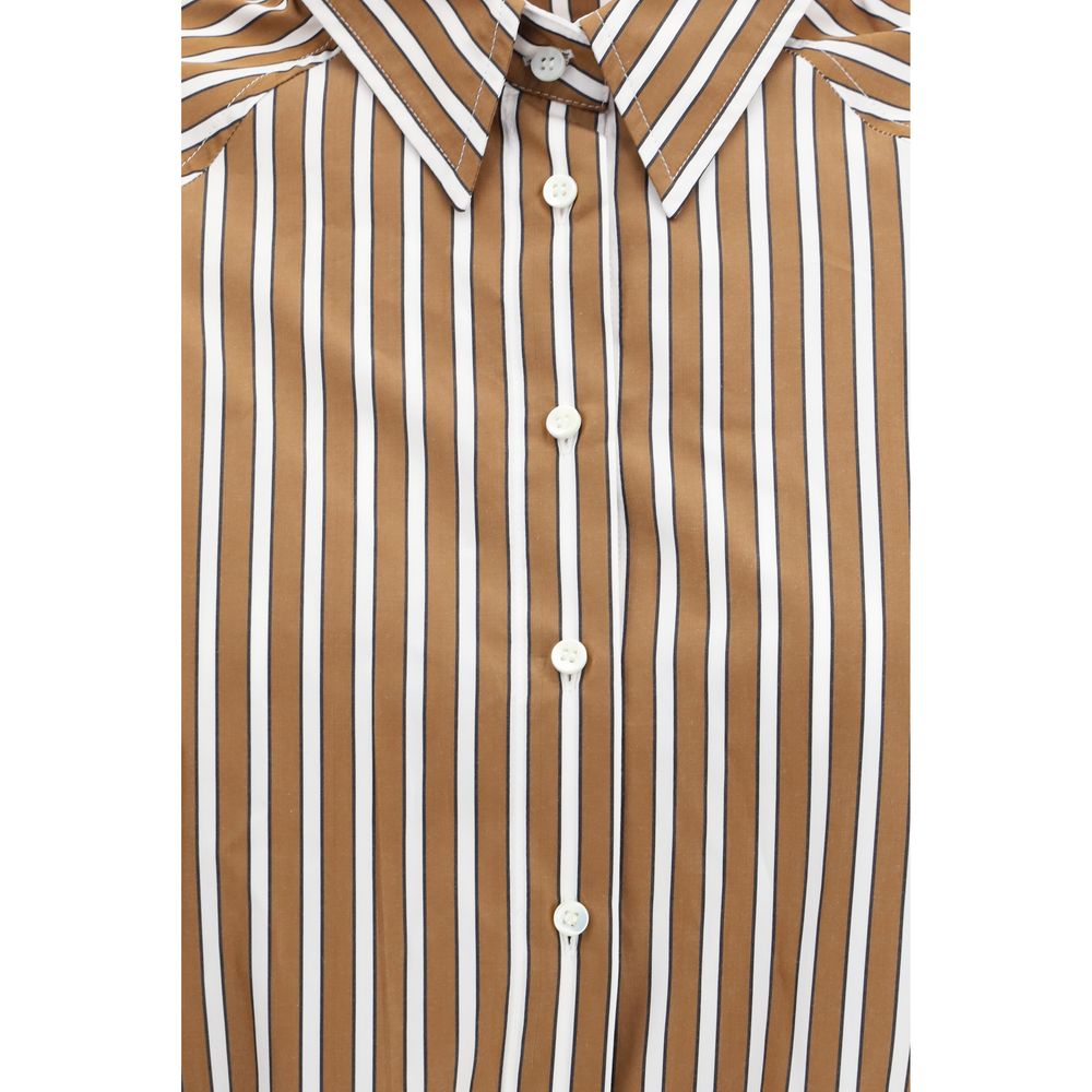 Brunello Cucinelli Brown Cotton Pattern Shirt - Luxe Nova
