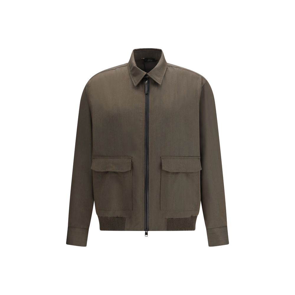 Brioni Bicolor Wool Coat - Luxe Nova