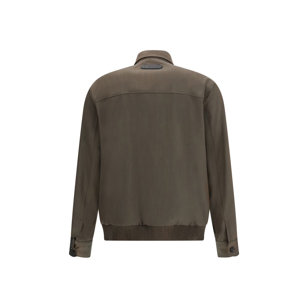 Brioni Bicolor Wool Coat - Luxe Nova