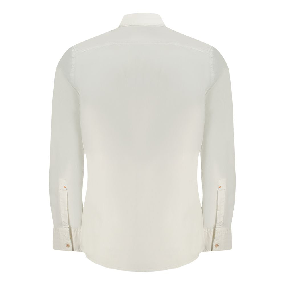 Hugo Boss White Cotton Men Shirt - Luxe Nova