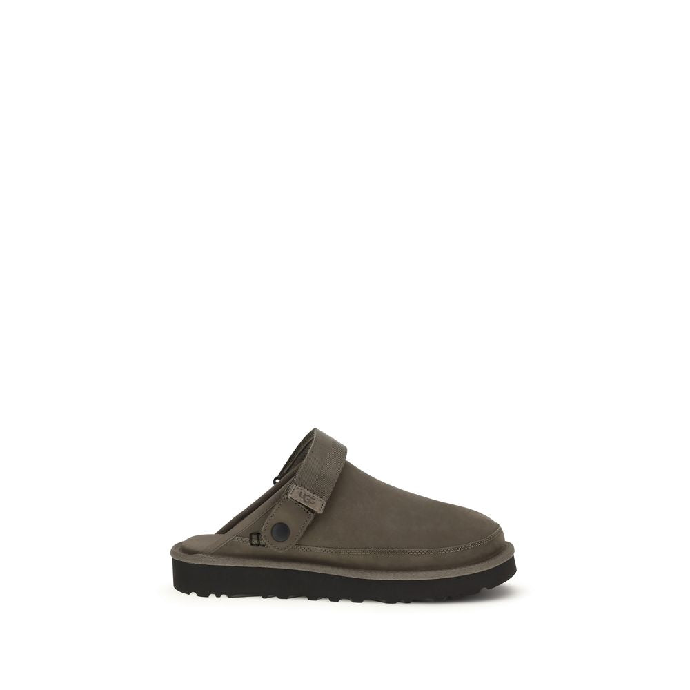 UGG Brown Calf Leather Bos Taurus Mules - Luxe Nova