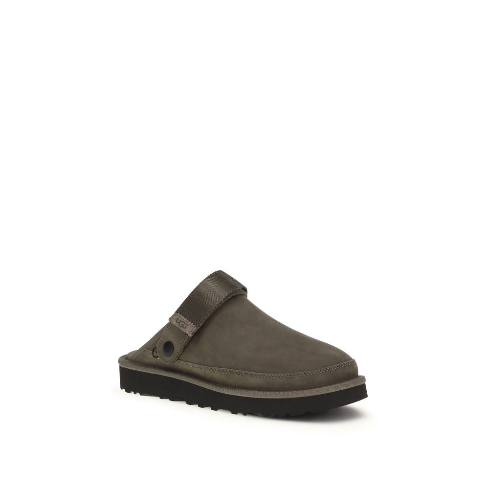 UGG Brown Calf Leather Bos Taurus Mules - Luxe Nova