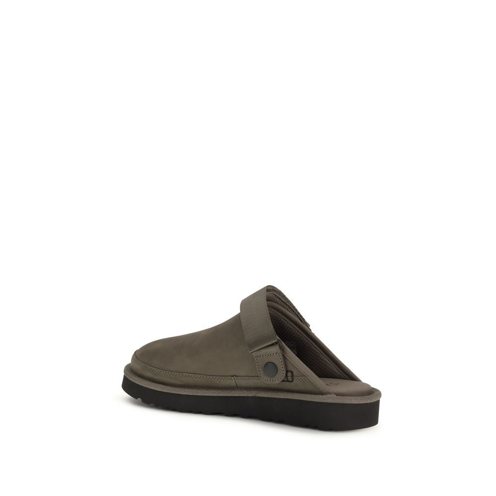 UGG Brown Calf Leather Bos Taurus Mules - Luxe Nova