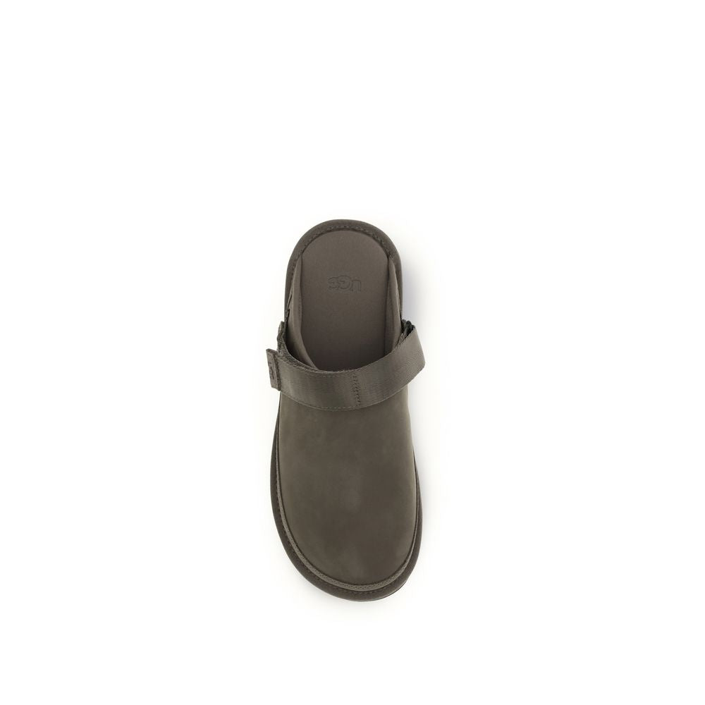UGG Brown Calf Leather Bos Taurus Mules - Luxe Nova