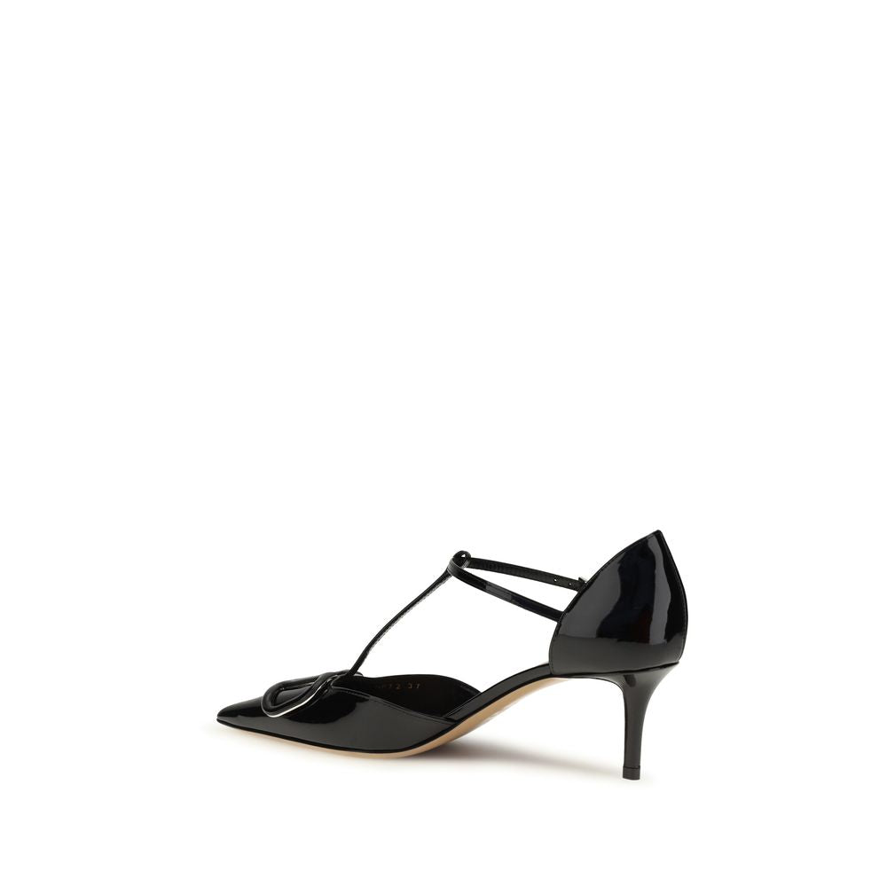 Valentino Garavani Black Calf Leather Bos Taurus Pumps - Luxe Nova
