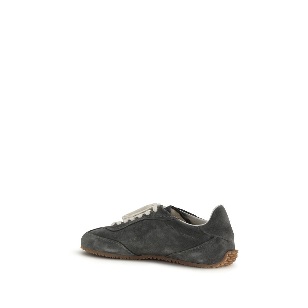 Axel Arigato Gray Calf Leather Bos Taurus Low Top Sneakers - Luxe Nova