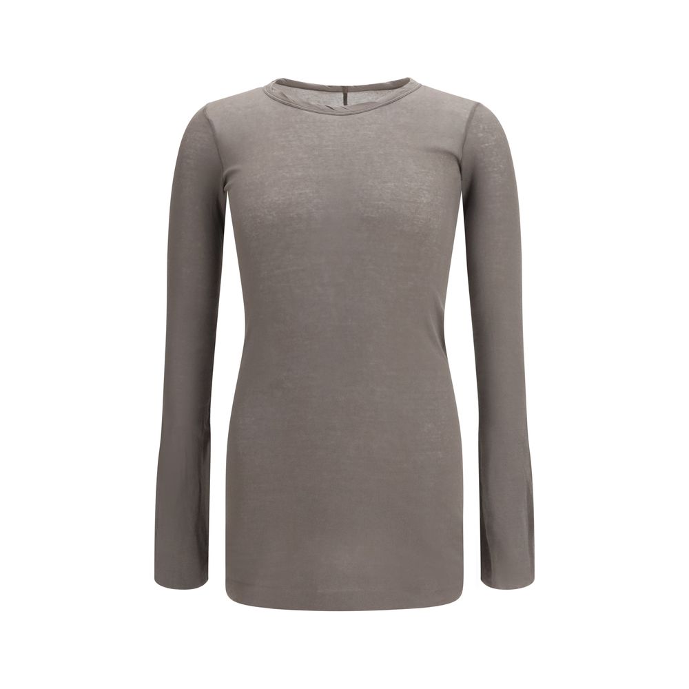 Rick Owens Brown Cotton Long Sleeve T-Shirt - Luxe Nova