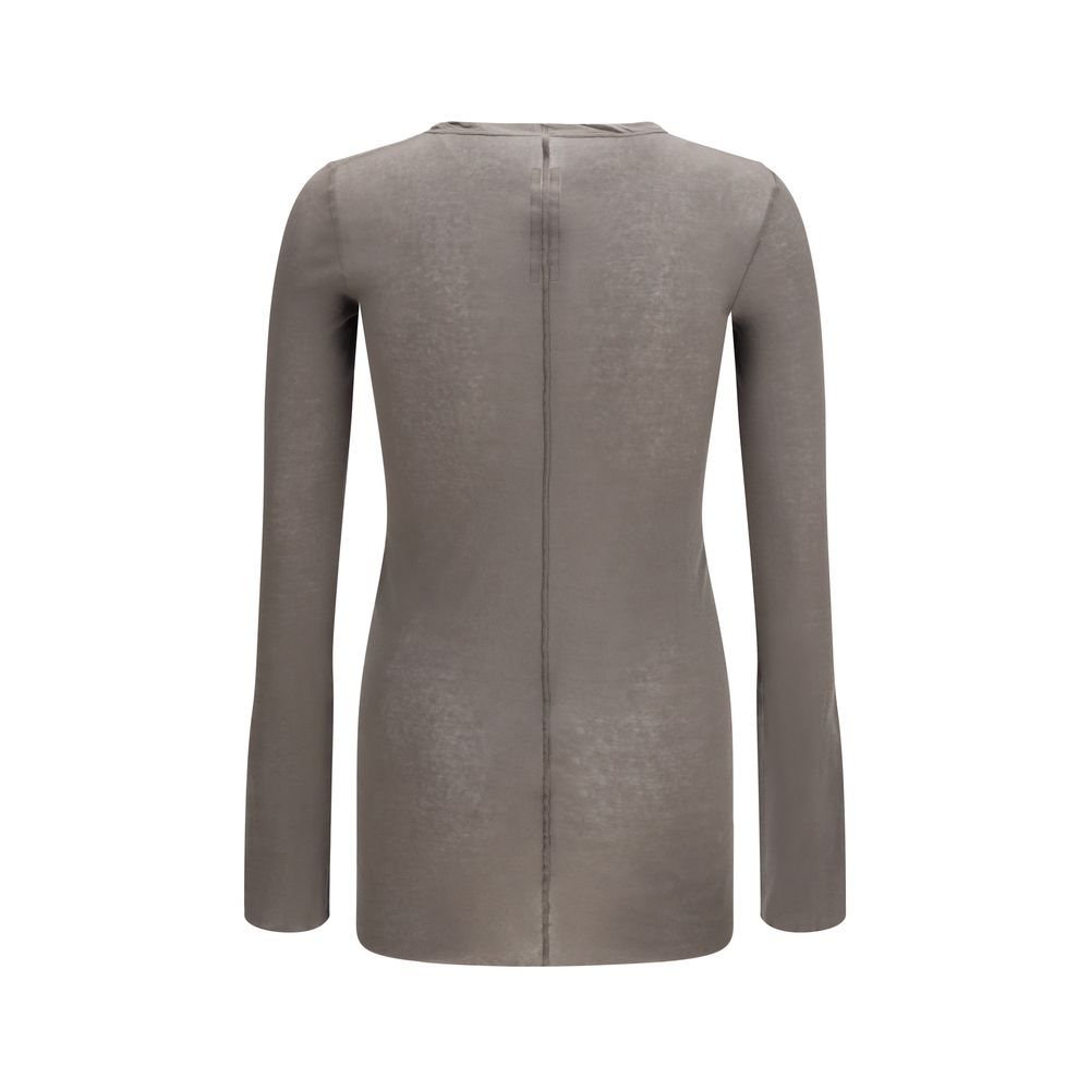 Rick Owens Brown Cotton Long Sleeve T-Shirt - Luxe Nova