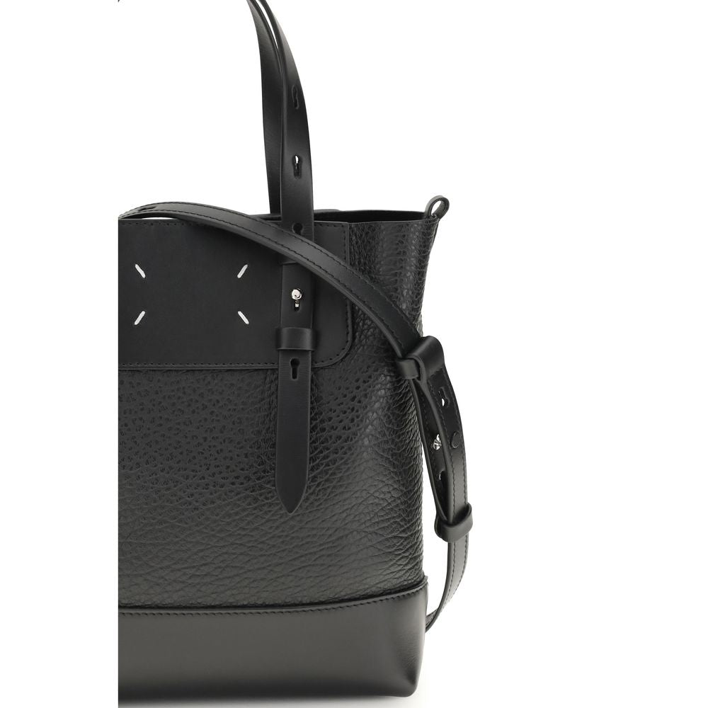 Margiela Black Calf Leather Bos Taurus Shoulder Bag - Luxe Nova