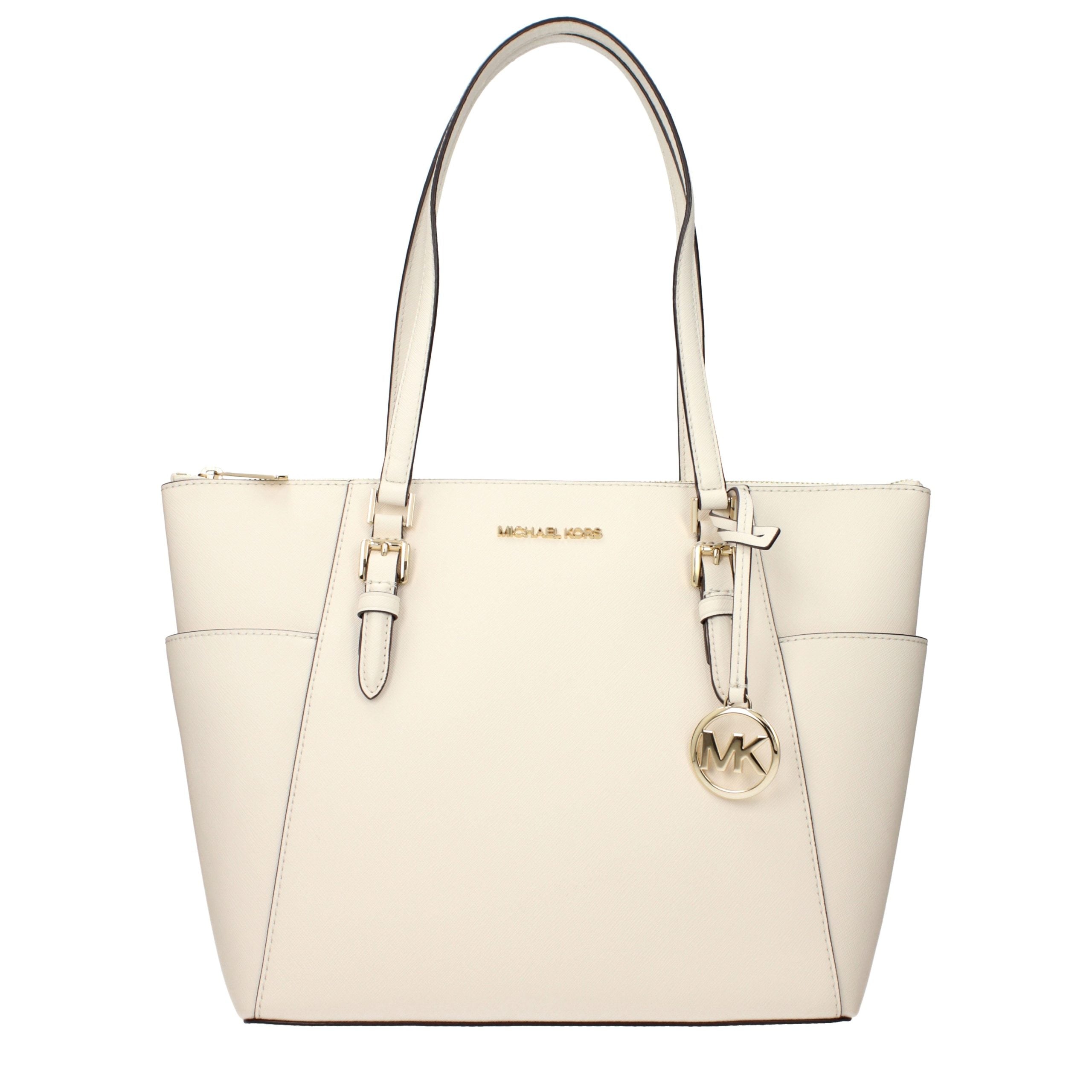 Michael Kors Beige Leather Shoulder Bag - Luxe Nova
