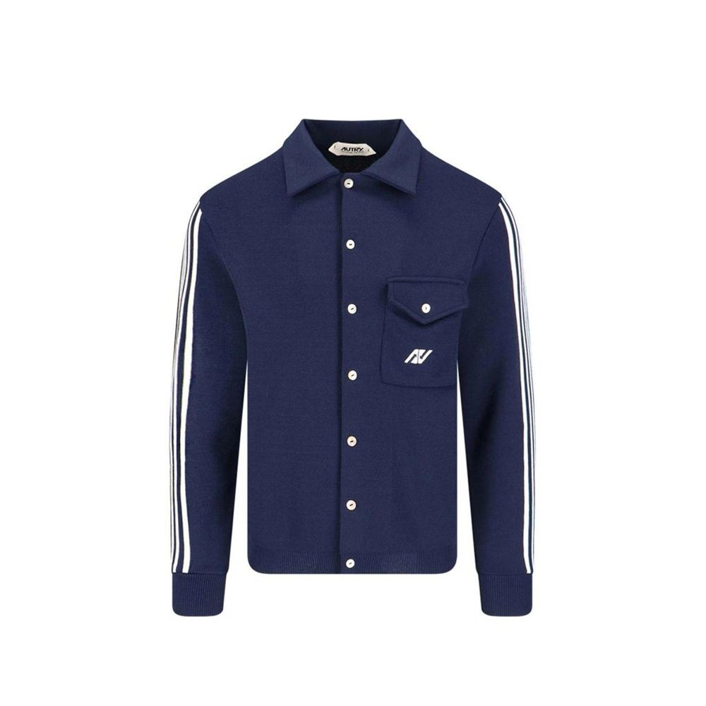 Autry Blue Nylon Cardigan - Luxe Nova