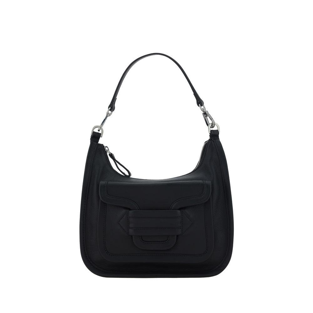 Pierre Hardy Black Calf Leather Bos Taurus Shoulder Bag - Luxe Nova