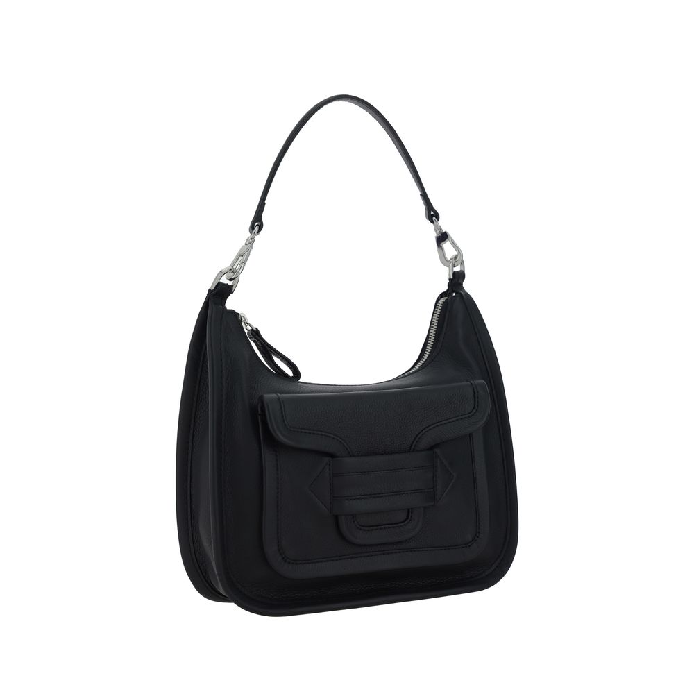 Pierre Hardy Black Calf Leather Bos Taurus Shoulder Bag - Luxe Nova
