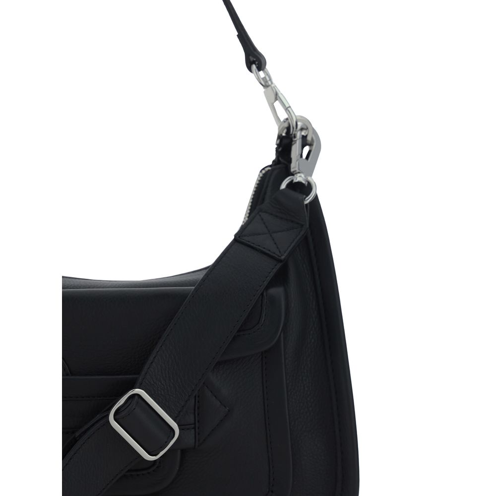 Pierre Hardy Black Calf Leather Bos Taurus Shoulder Bag - Luxe Nova