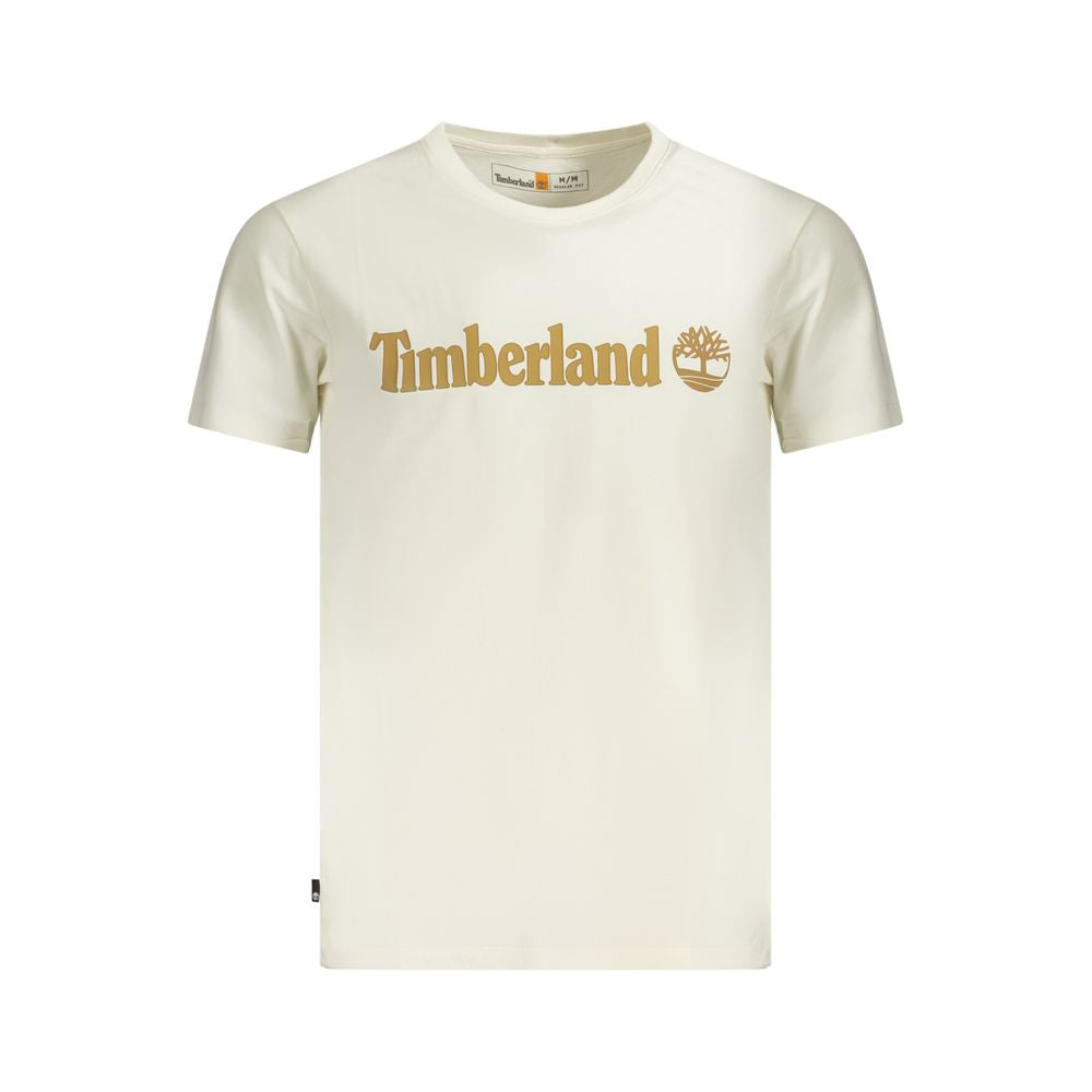 Timberland Beige Cotton Men T-Shirt - Luxe Nova