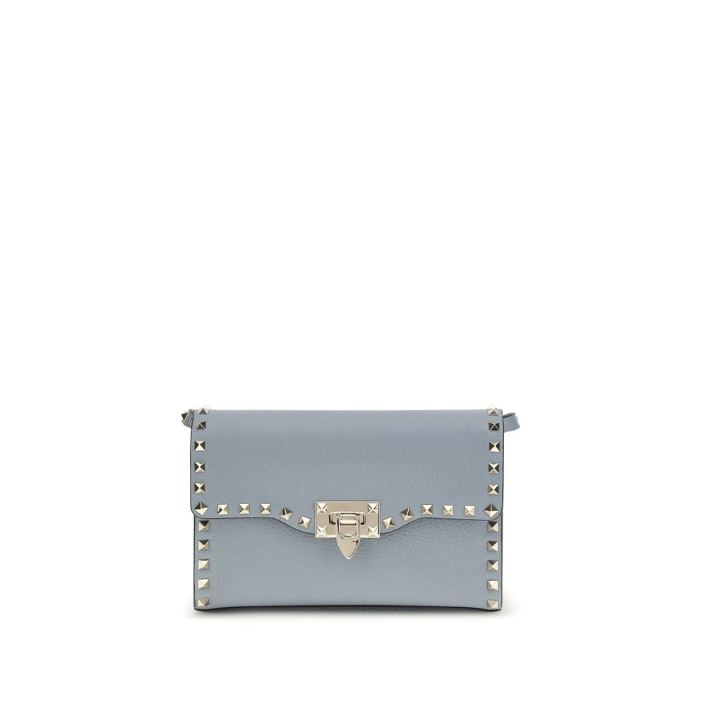 Valentino Garavani Blue Calf Leather Bos Taurus Shoulder Bag - Luxe Nova