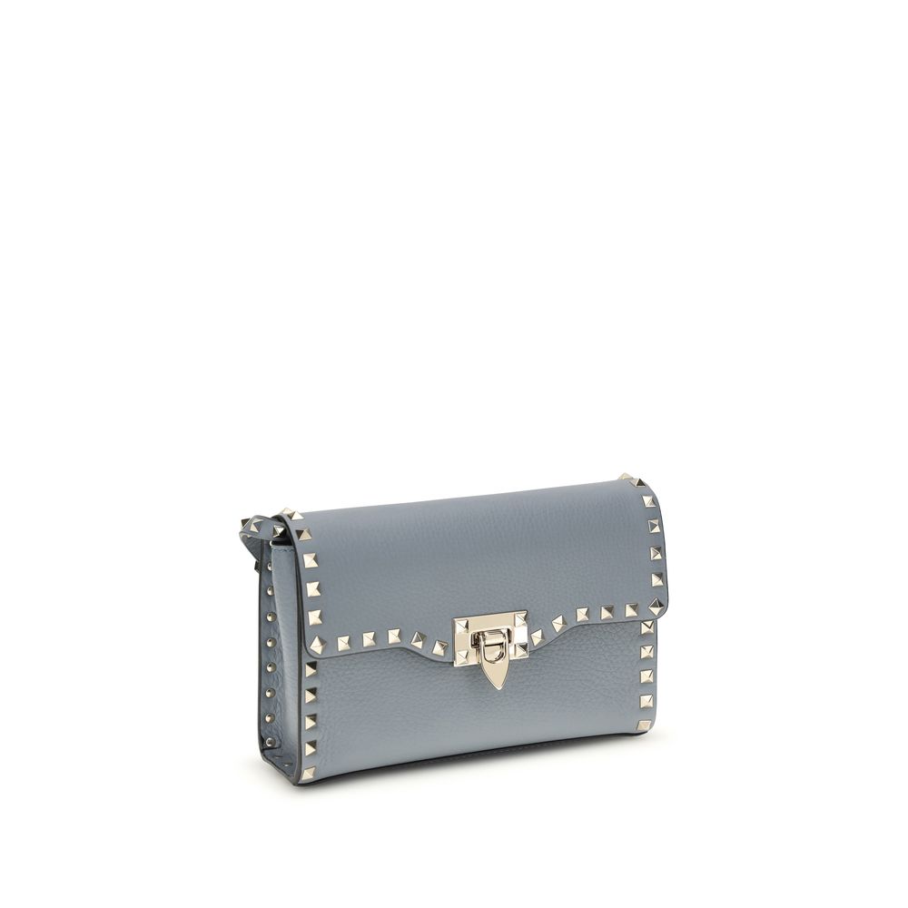 Valentino Garavani Blue Calf Leather Bos Taurus Shoulder Bag - Luxe Nova