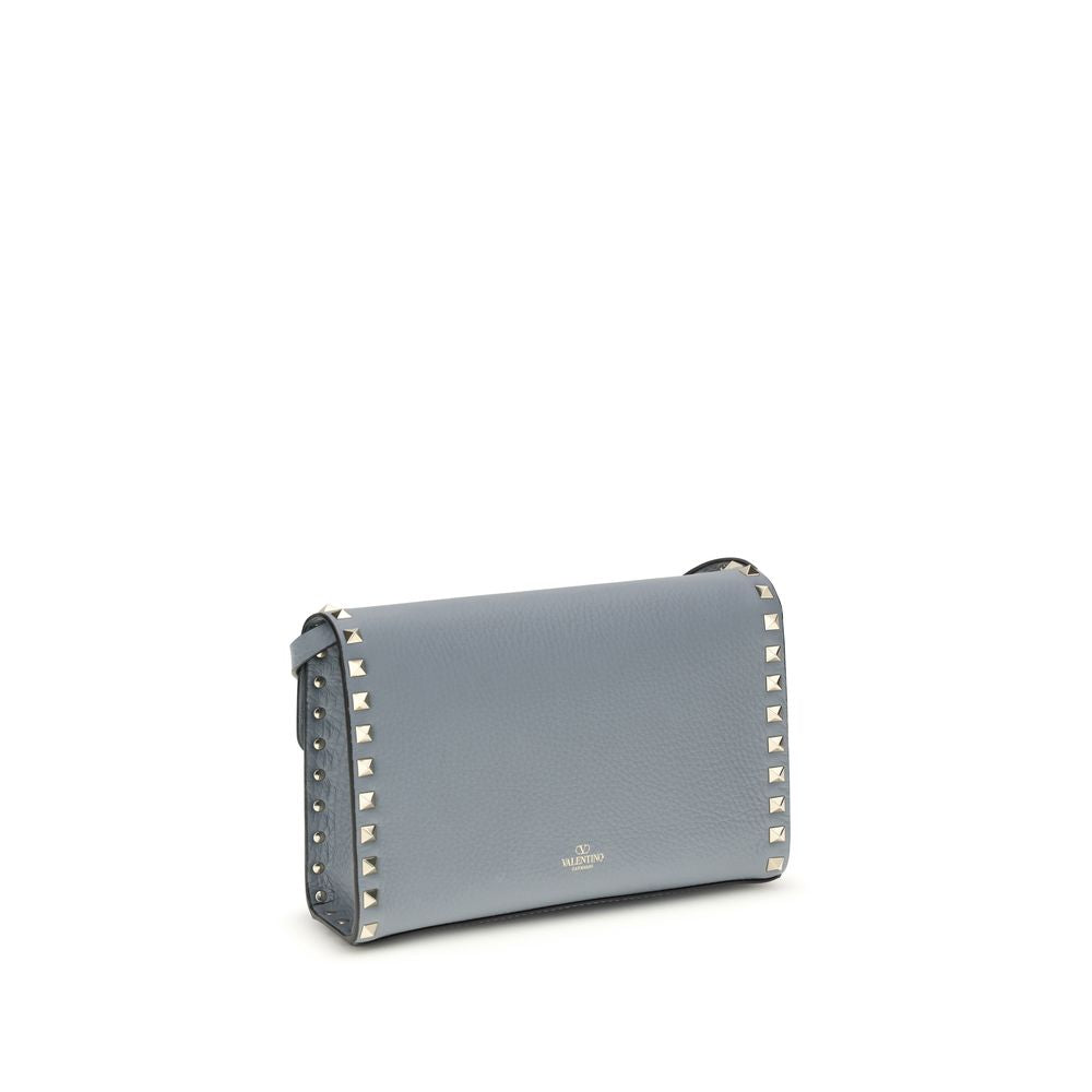 Valentino Garavani Blue Calf Leather Bos Taurus Shoulder Bag - Luxe Nova