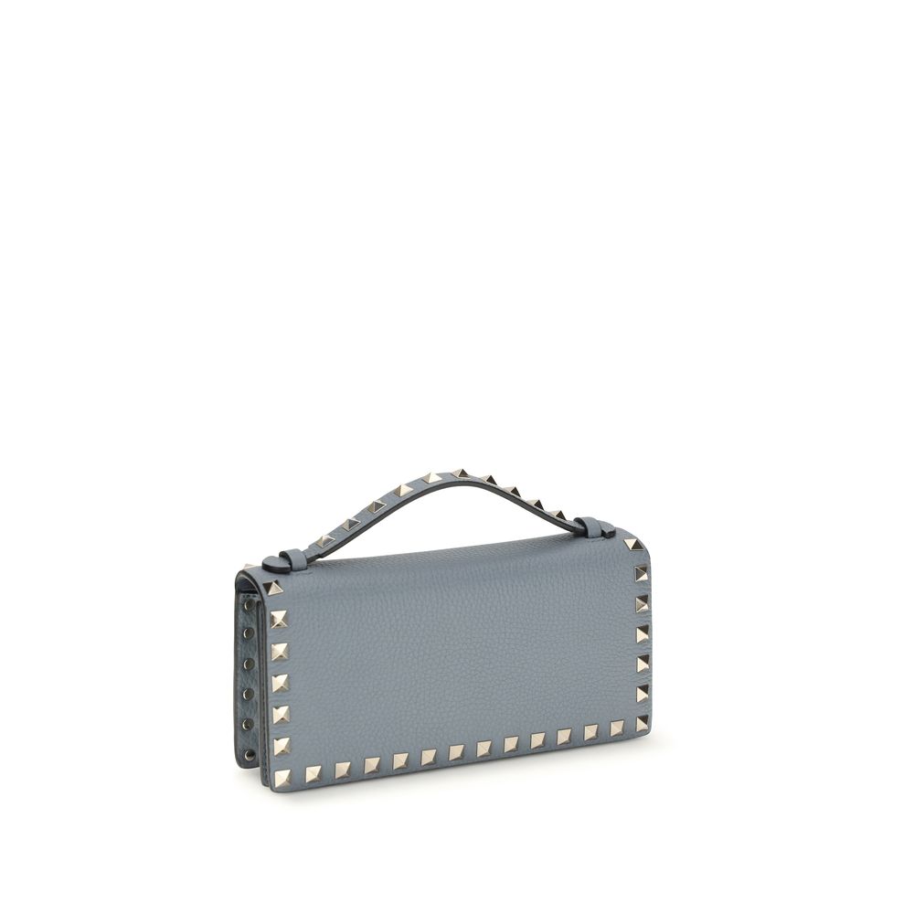 Valentino Garavani Blue Calf Leather Bos Taurus Wallet - Luxe Nova