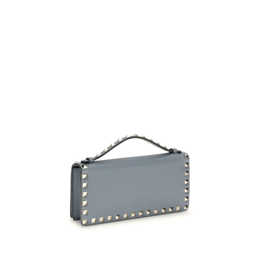 Valentino Garavani Blue Calf Leather Bos Taurus Wallet - Luxe Nova
