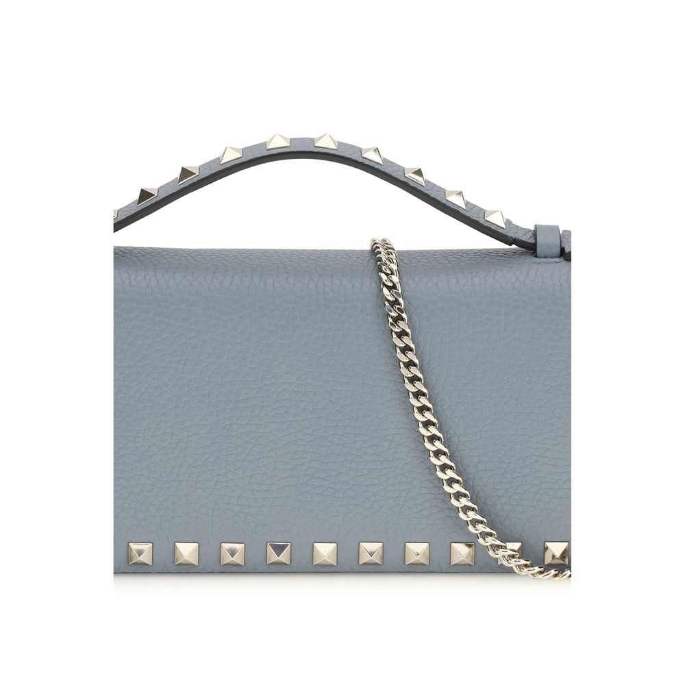 Valentino Garavani Blue Calf Leather Bos Taurus Wallet - Luxe Nova
