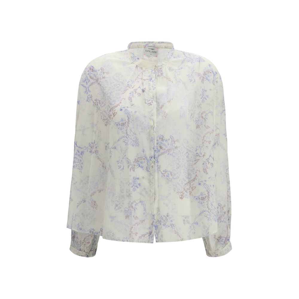 Forte_Forte Multicolor Cotton Pattern Shirt - Luxe Nova