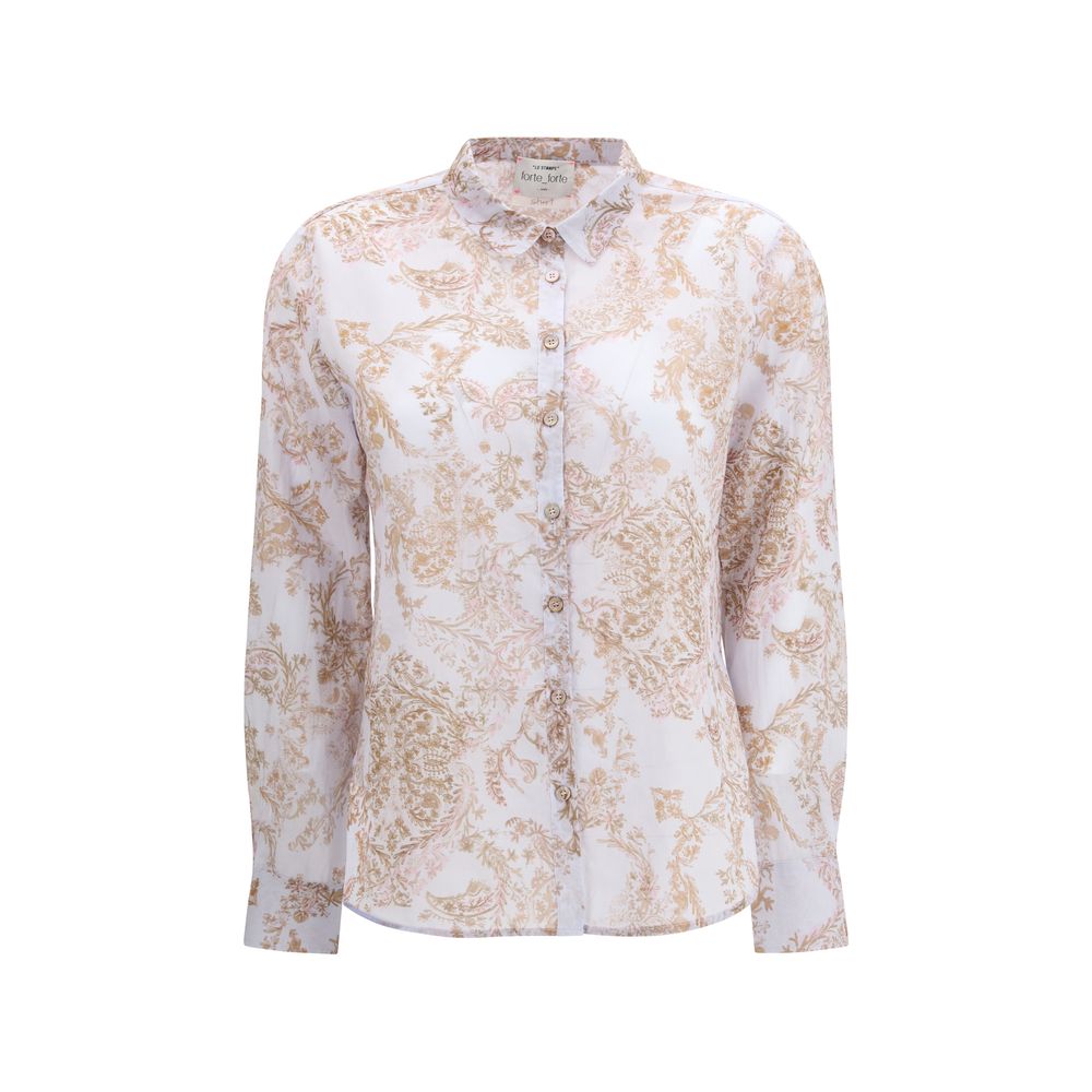 Forte_Forte Multicolor Cotton Pattern Shirt - Luxe Nova