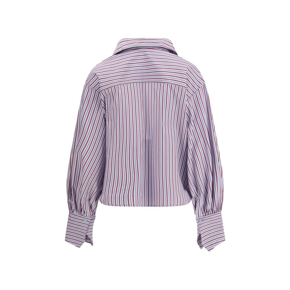 SOSUE Blue Cotton Pattern Shirt