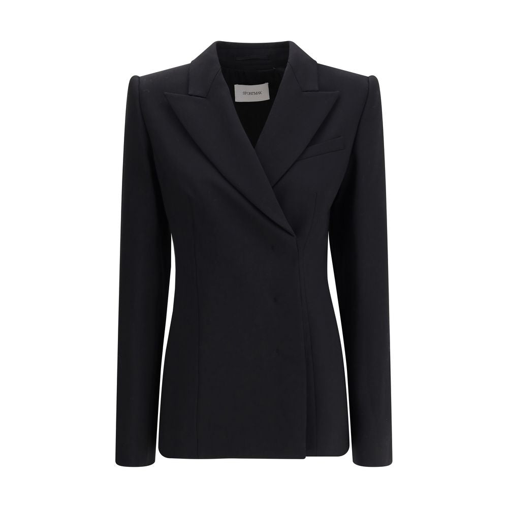 Max Mara Black Fleece Wool Coat - Luxe Nova