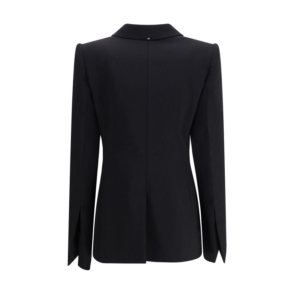 Max Mara Black Fleece Wool Coat - Luxe Nova