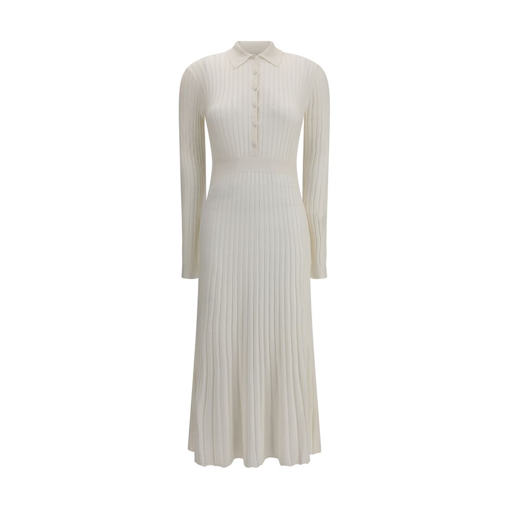 Gabriela Hearst White Silk Casual Dress - Luxe Nova