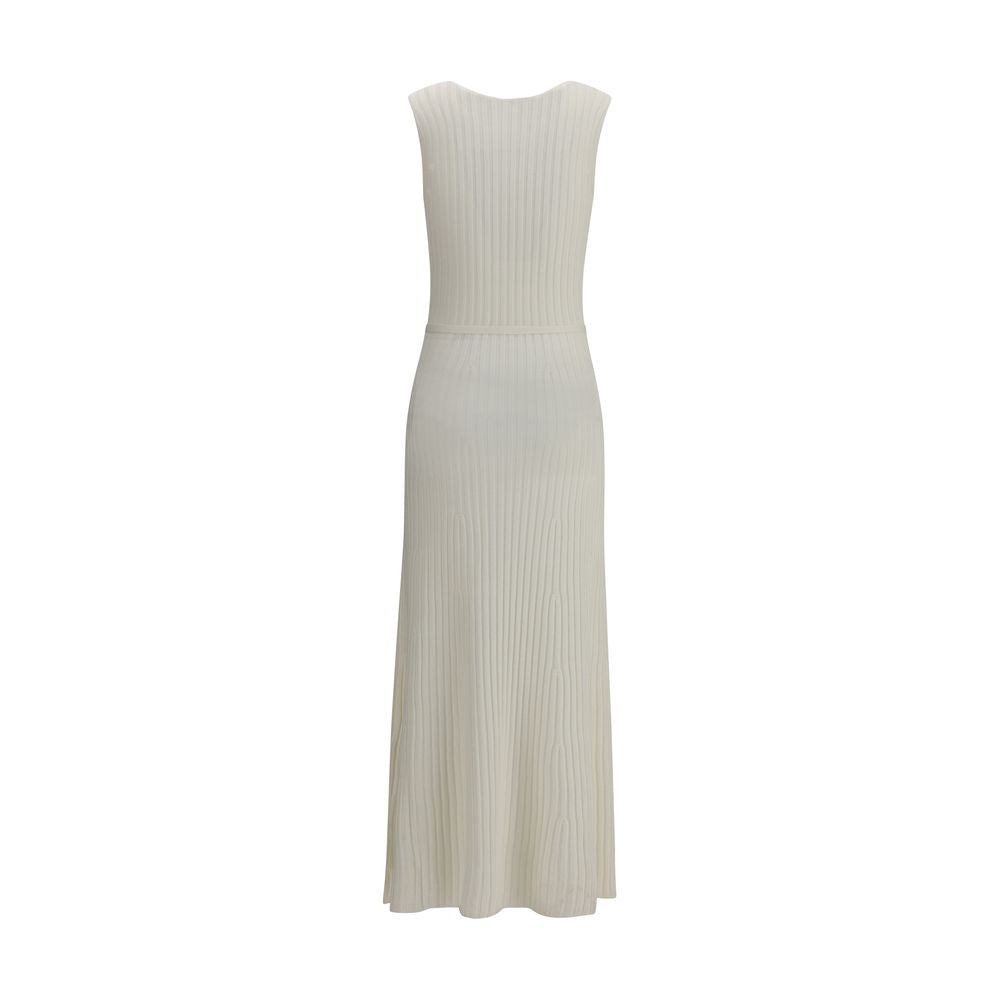 Gabriela Hearst White Wool Casual Dress - Luxe Nova