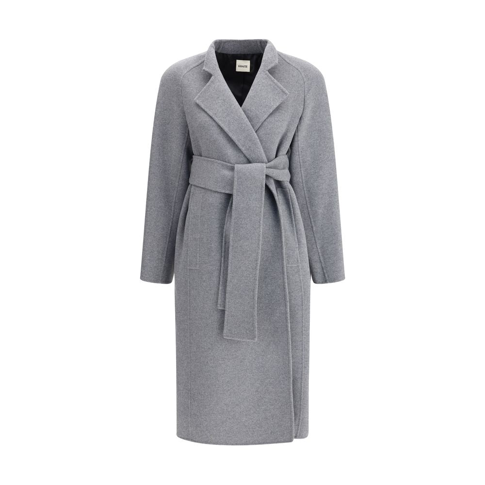 Khaite Gray Wool Coat - Luxe Nova