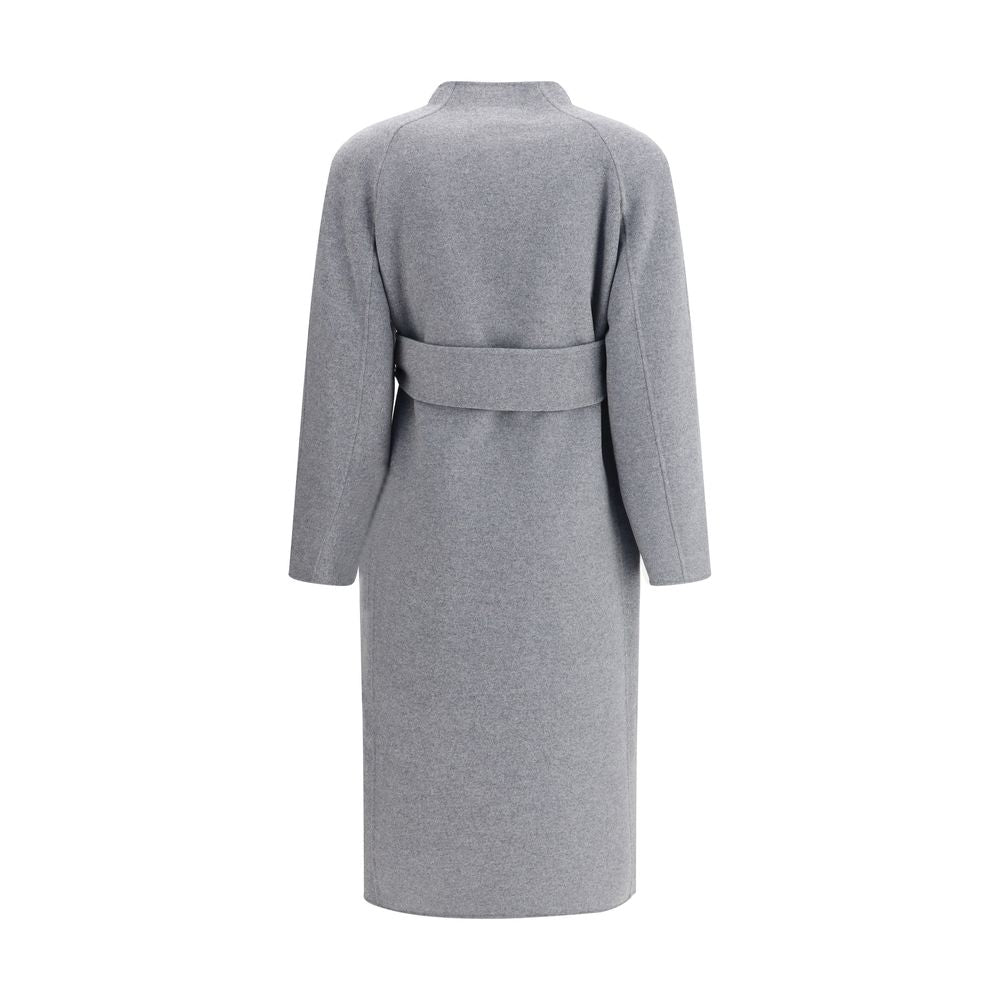 Khaite Gray Wool Coat - Luxe Nova
