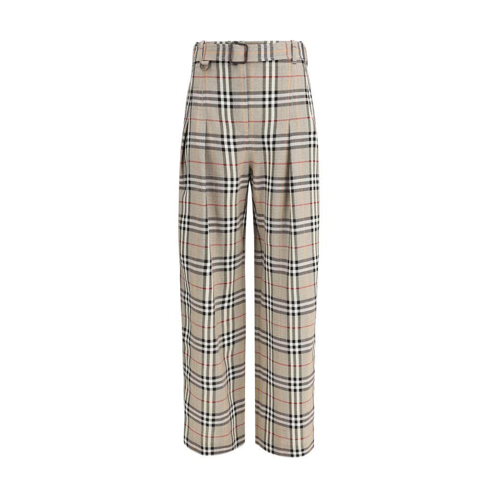 Burberry Beige Viscose Casual Pants - Luxe Nova
