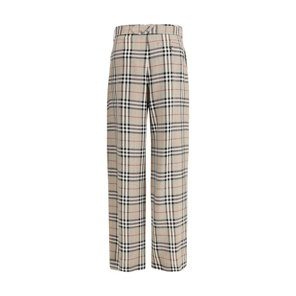 Burberry Beige Viscose Casual Pants - Luxe Nova