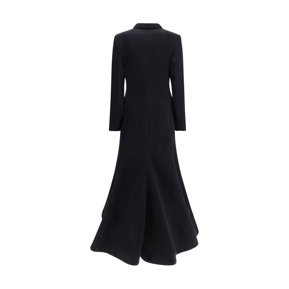 Balenciaga Black Wool Coat - Luxe Nova