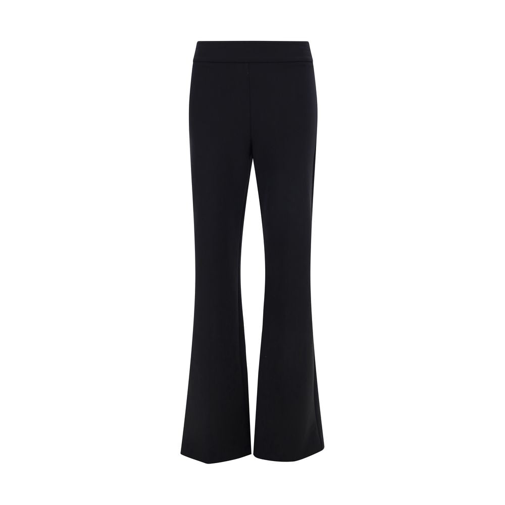 Avenue Montaigne Black Elastane Flared Pants - Luxe Nova