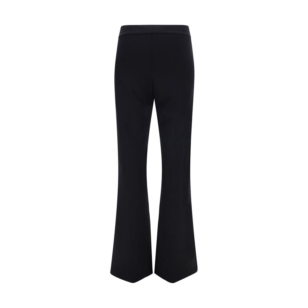 Avenue Montaigne Black Elastane Flared Pants - Luxe Nova