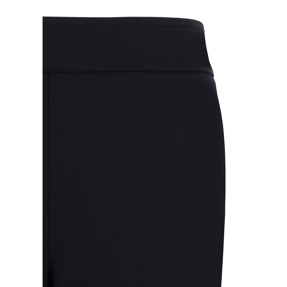 Avenue Montaigne Black Elastane Flared Pants - Luxe Nova